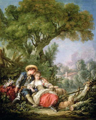 休息，1764年 作者 François Boucher